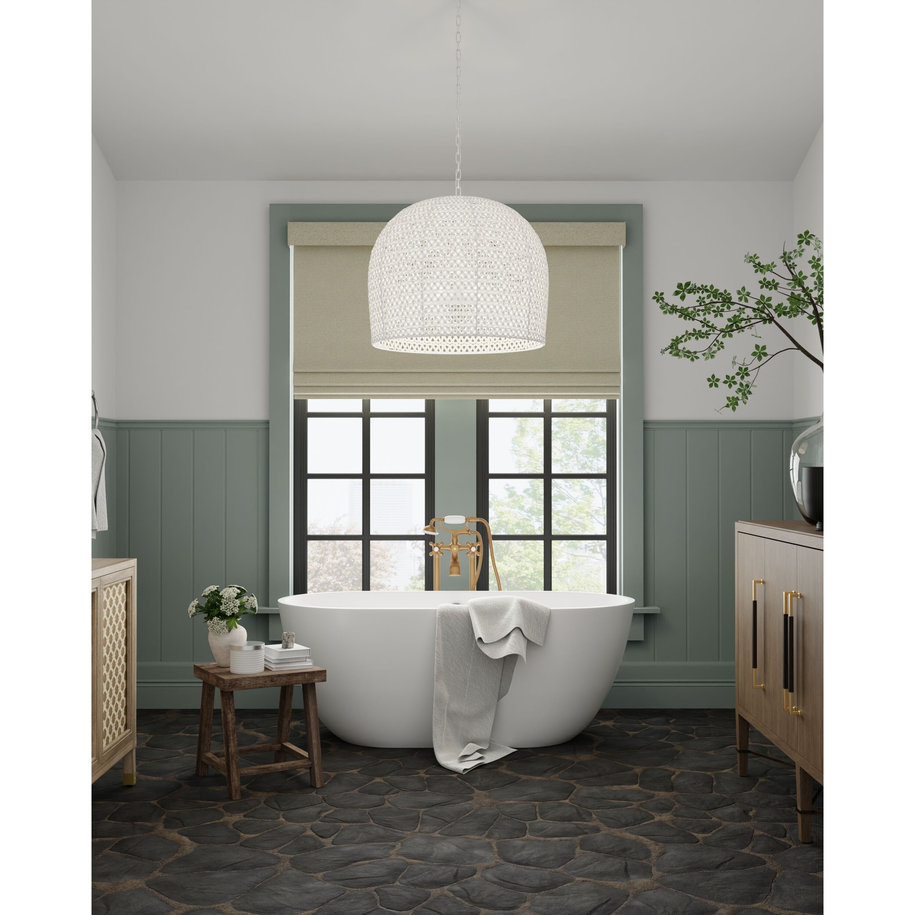 Piero 3 Light 31.5 inch White Chandelier Ceiling Light, Large