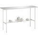 Sisalana 50.25 inch Yeso Blanco and Mirror Console Table, Marjorie Skouras Collection