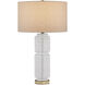 Glebe 28.5 inch 150 watt White/Beige/Blue/Antique Brass Table Lamp Portable Light
