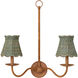 Annabelle Teal 6 inch Tapered Chandelier Shade, Suzanne Duin Collection