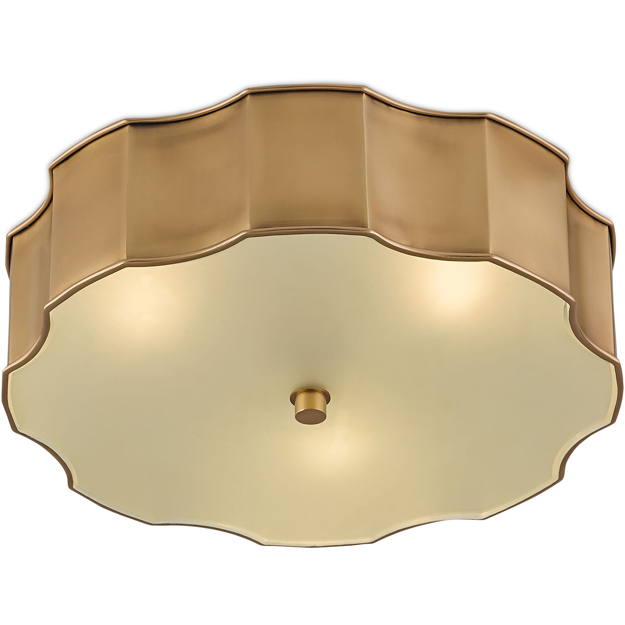 Wexford 3 Light 19.25 inch Antique Brass Flush Mount Ceiling Light