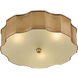 Wexford 3 Light 19.25 inch Antique Brass Flush Mount Ceiling Light