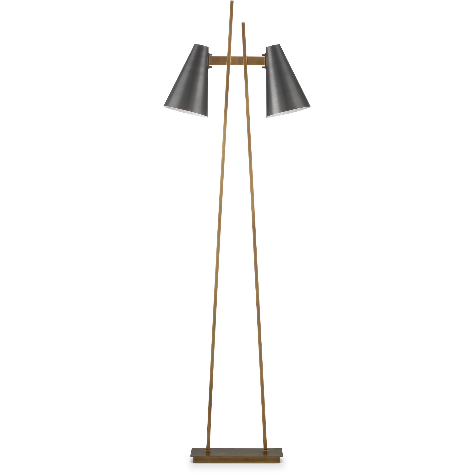 Duet 63.5 inch 9 watt Oil Rubbed Bronze/Antique Brass Floor Lamp Portable Light
