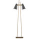 Duet 63.5 inch 9 watt Oil Rubbed Bronze/Antique Brass Floor Lamp Portable Light