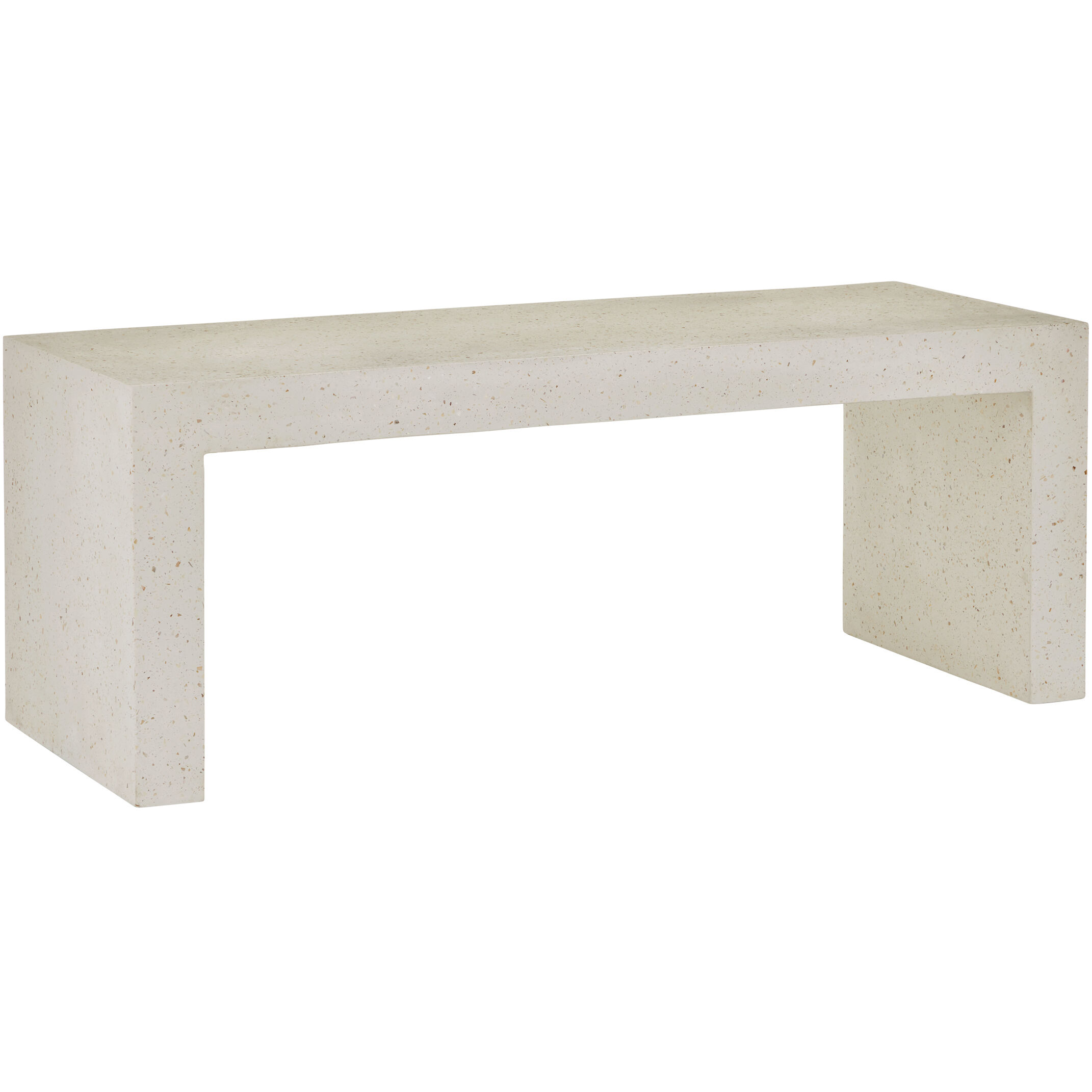 Carson Ivory Terrazzo Indoor/Outdoor Bench