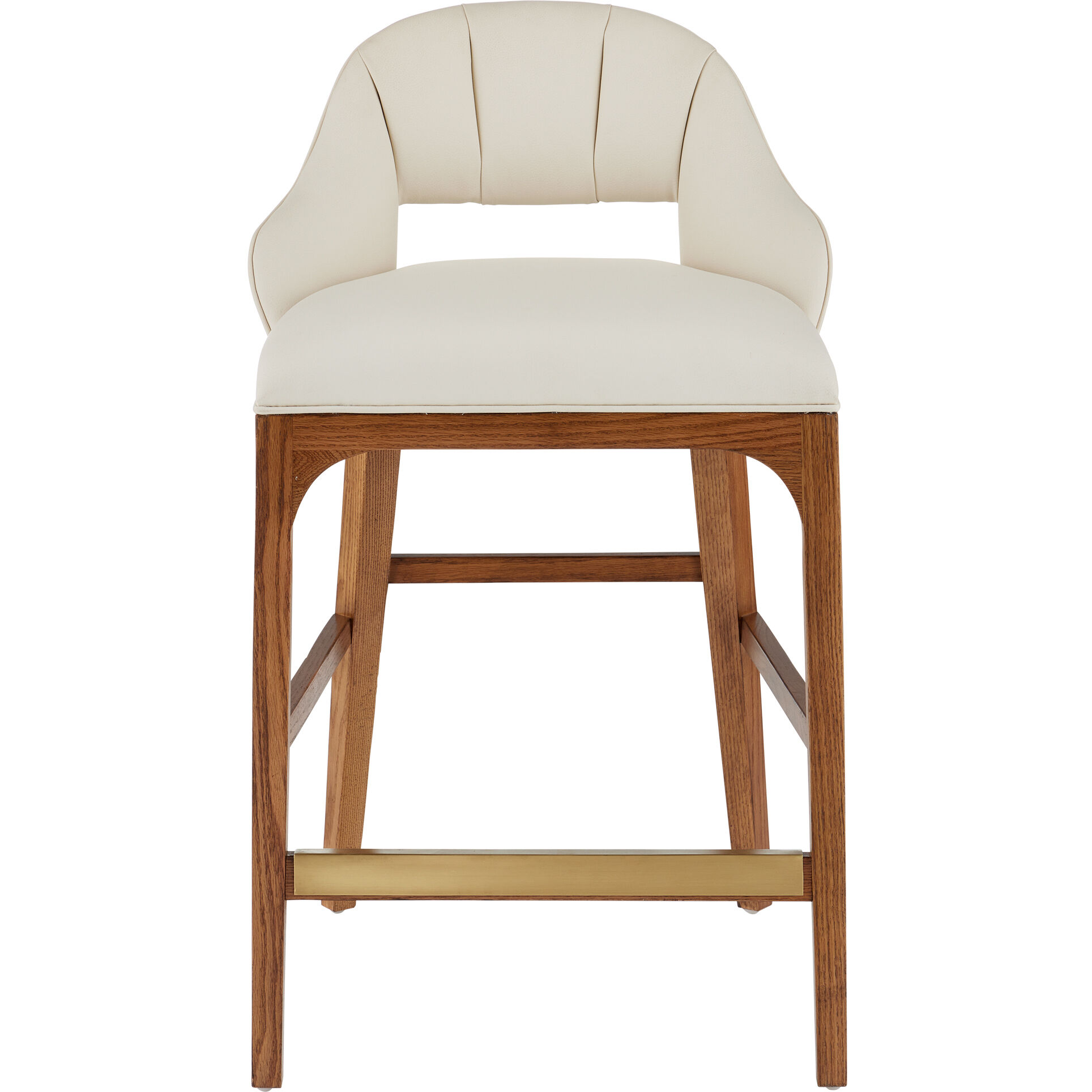 Inga 34 inch Morel Brown/Brushed Brass Counter Stool