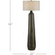 Brigadier 66 inch 150 watt Antique Brass and Black and Whitewash Floor Lamp Portable Light