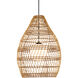 Fishtrap 1 Light 29.5 inch Natural/Black/Frosted White Outdoor Pendant