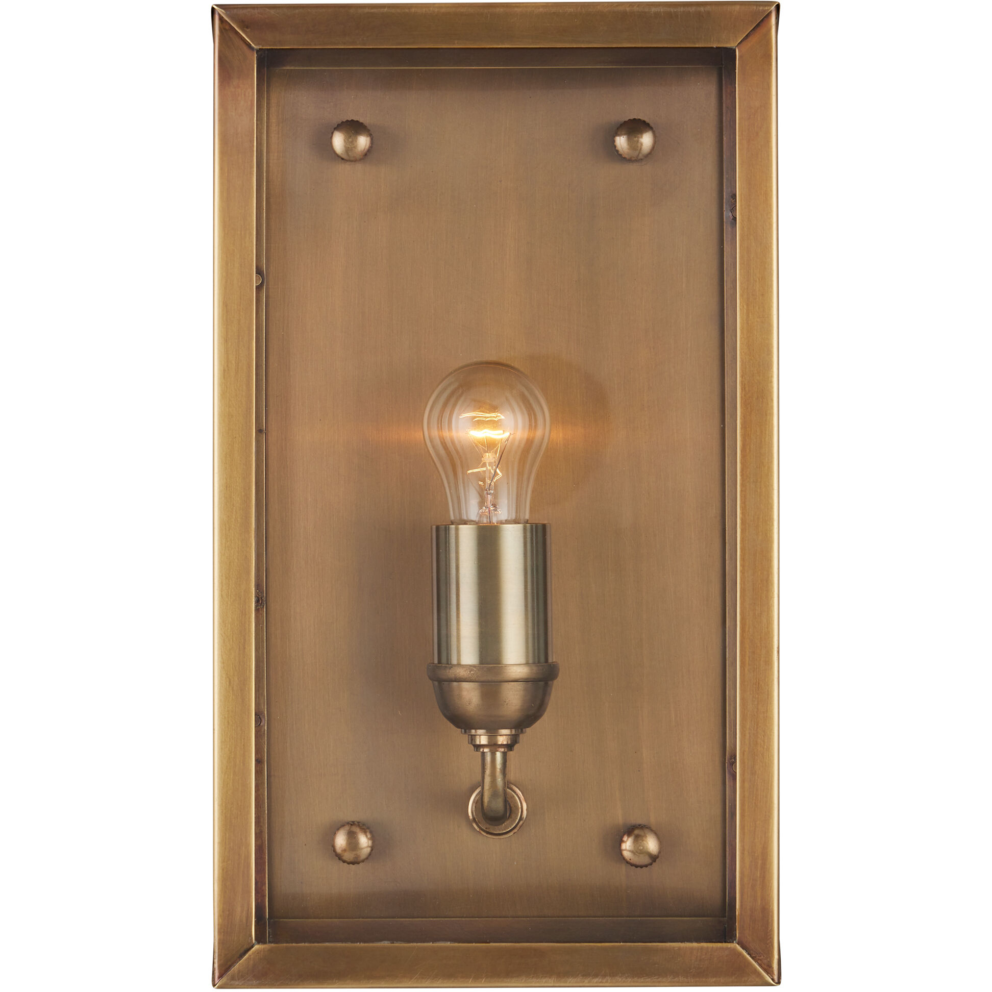 Royster 1 Light 13.75 inch Antique Brass/Clear Outdoor Wall Sconce