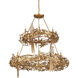 Aviary 12 Light 43.25 inch Swedish Gold Two-Tier Chandelier Ceiling Light