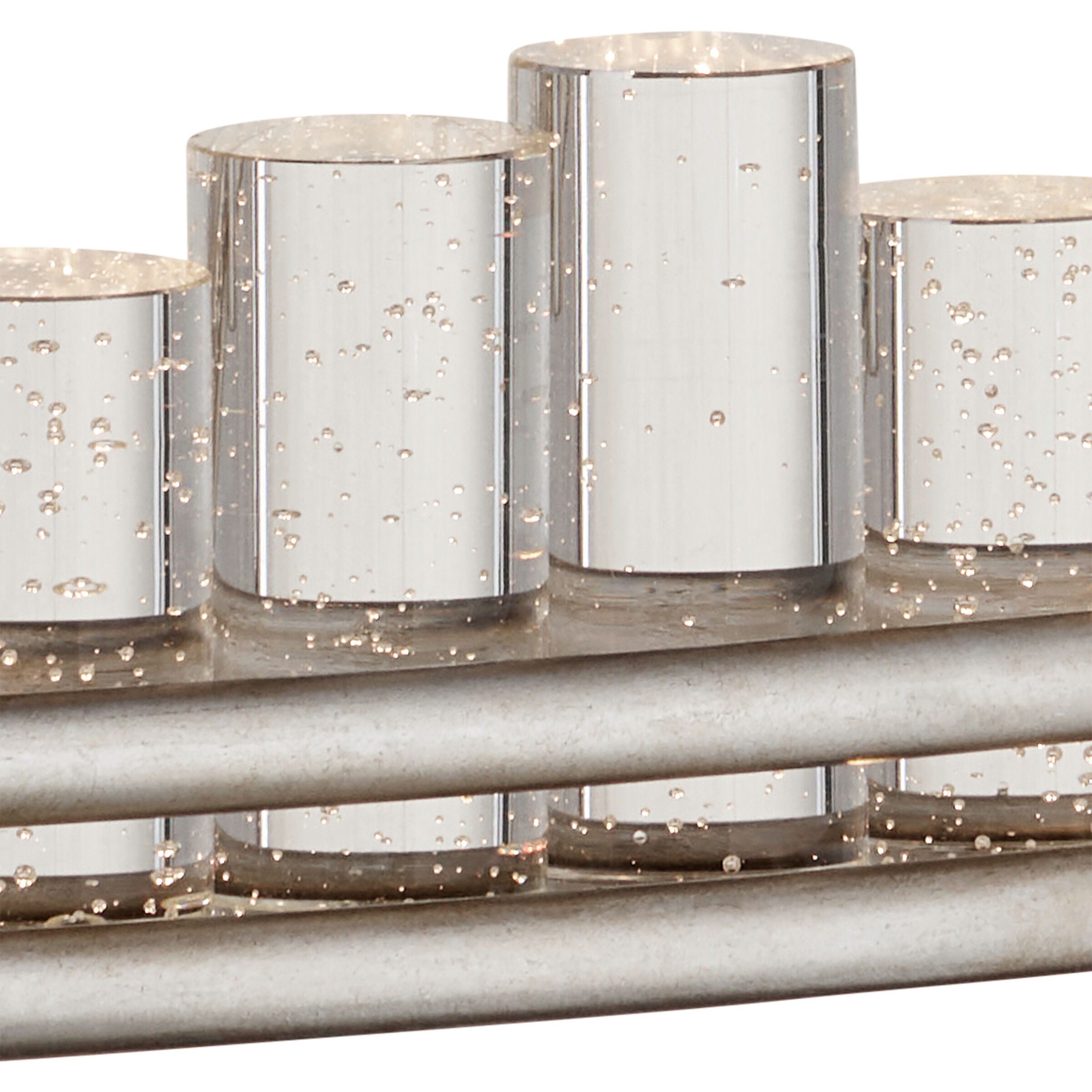 Pleiades 1 Light 50.75 inch Contemporary Silver Leaf/ Contemporary Silver/Clear Chandelier Ceiling Light, Large