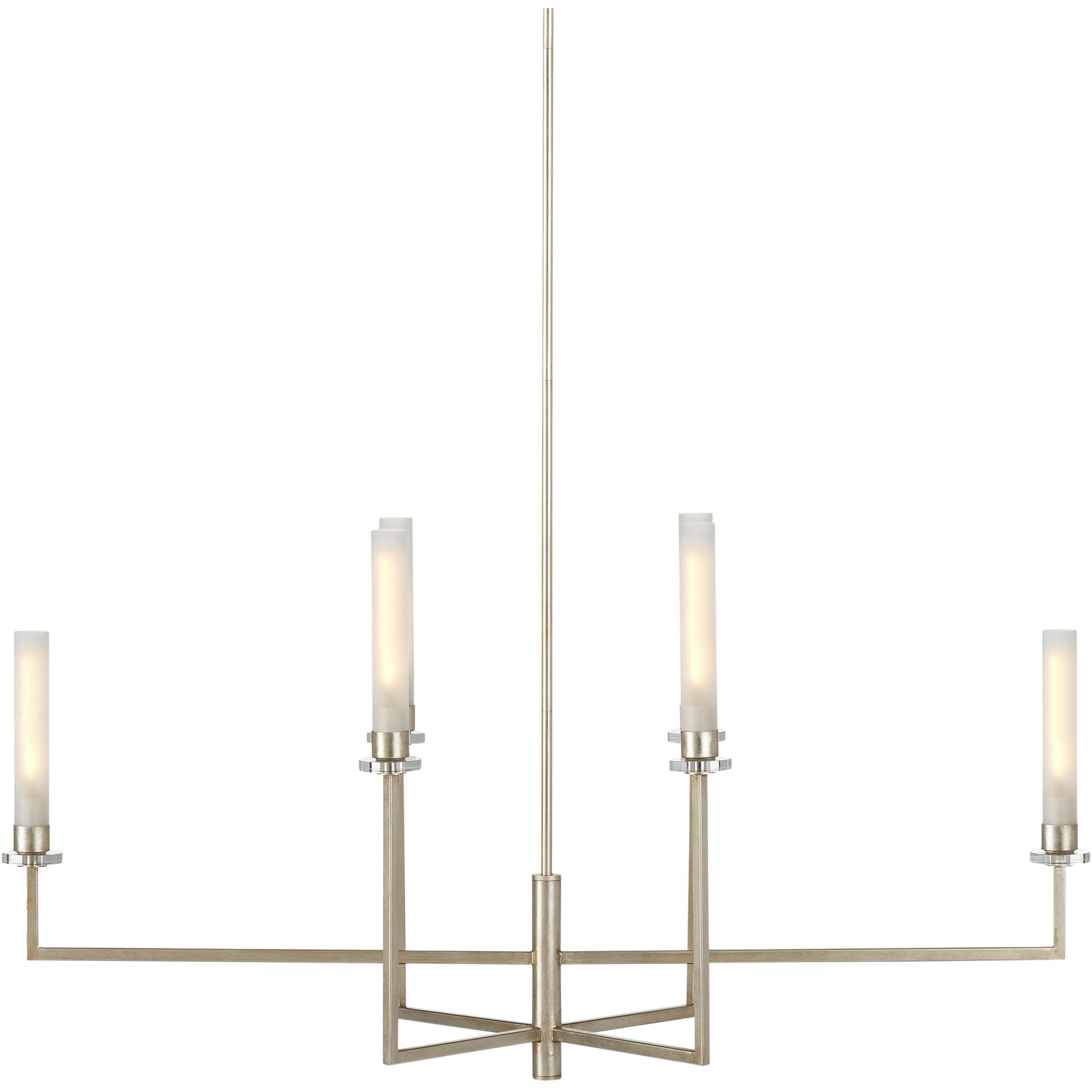 Courante 6 Light 44.75 inch Champagne and Frosted White Chandelier Ceiling Light