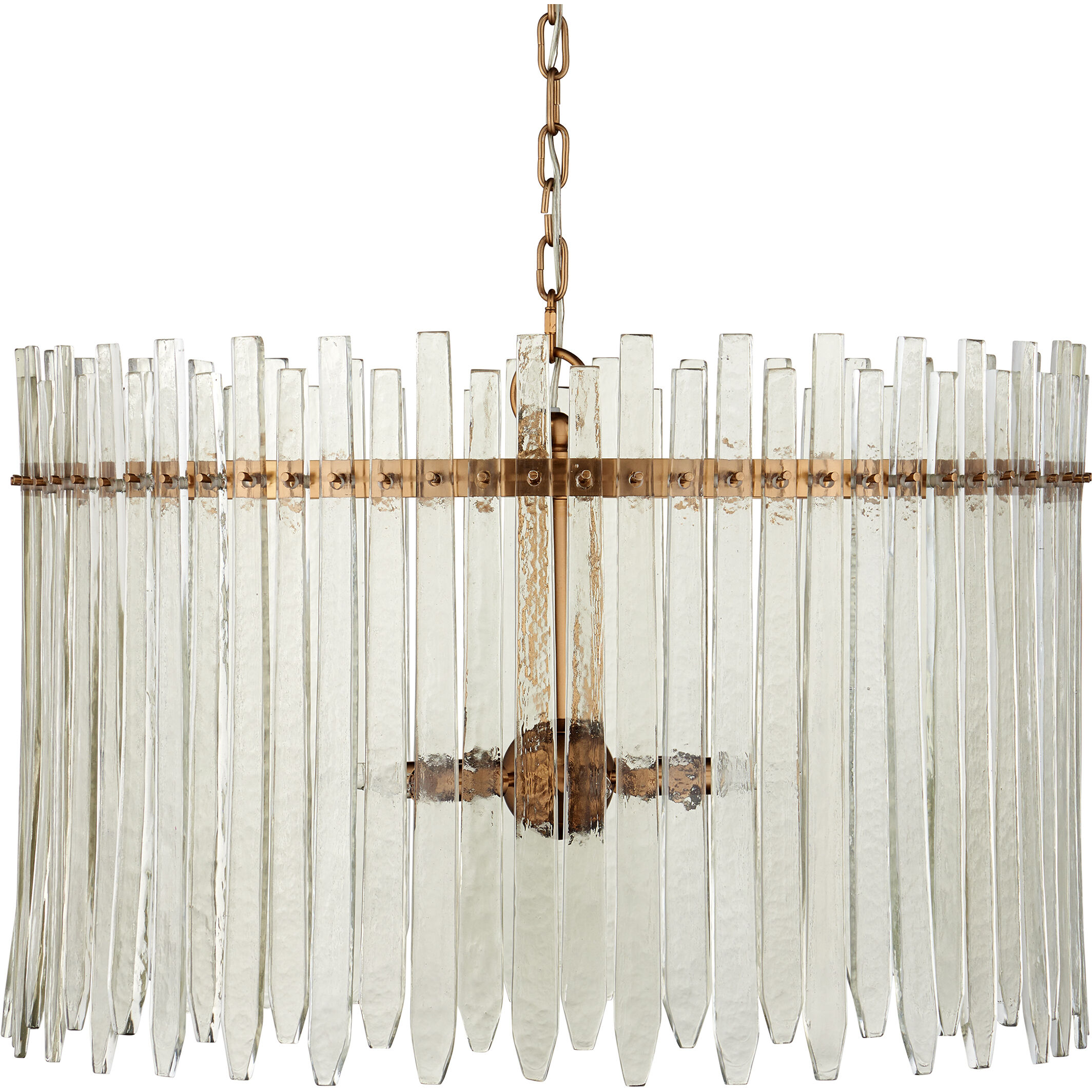 Electra 6 Light 29 inch Clear/Antique Brass Chandelier Ceiling Light
