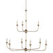 Nottaway 9 Light 44.25 inch Pyrite Bronze Two-Tier Chandelier Ceiling Light