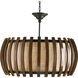 Dado 1 Light 28 inch Old Iron/Polished Fruitwood Pendant Ceiling Light, Semi-Flush Convertible