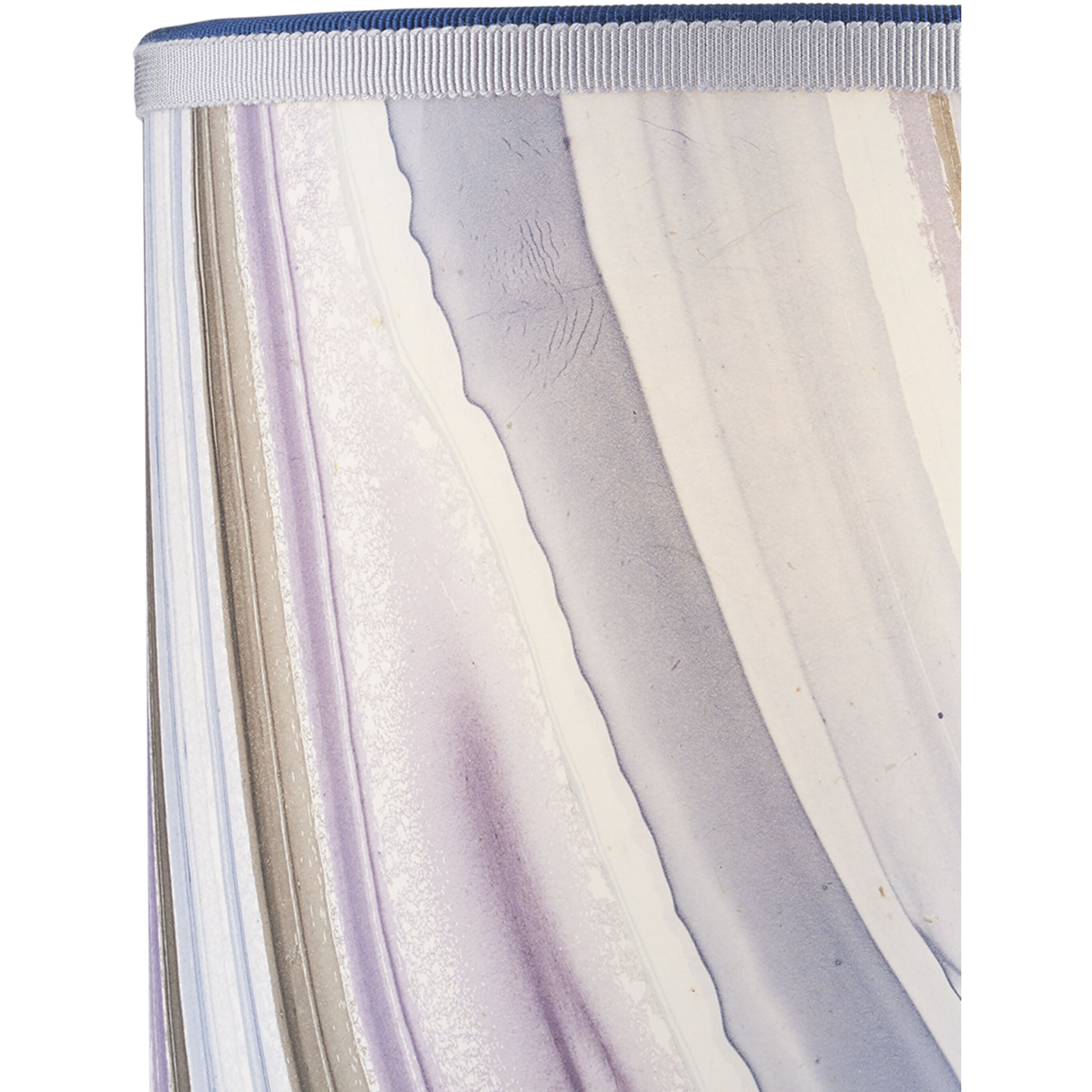 Marble Paper Lilac and Blue Agate Drum Chandelier Shade