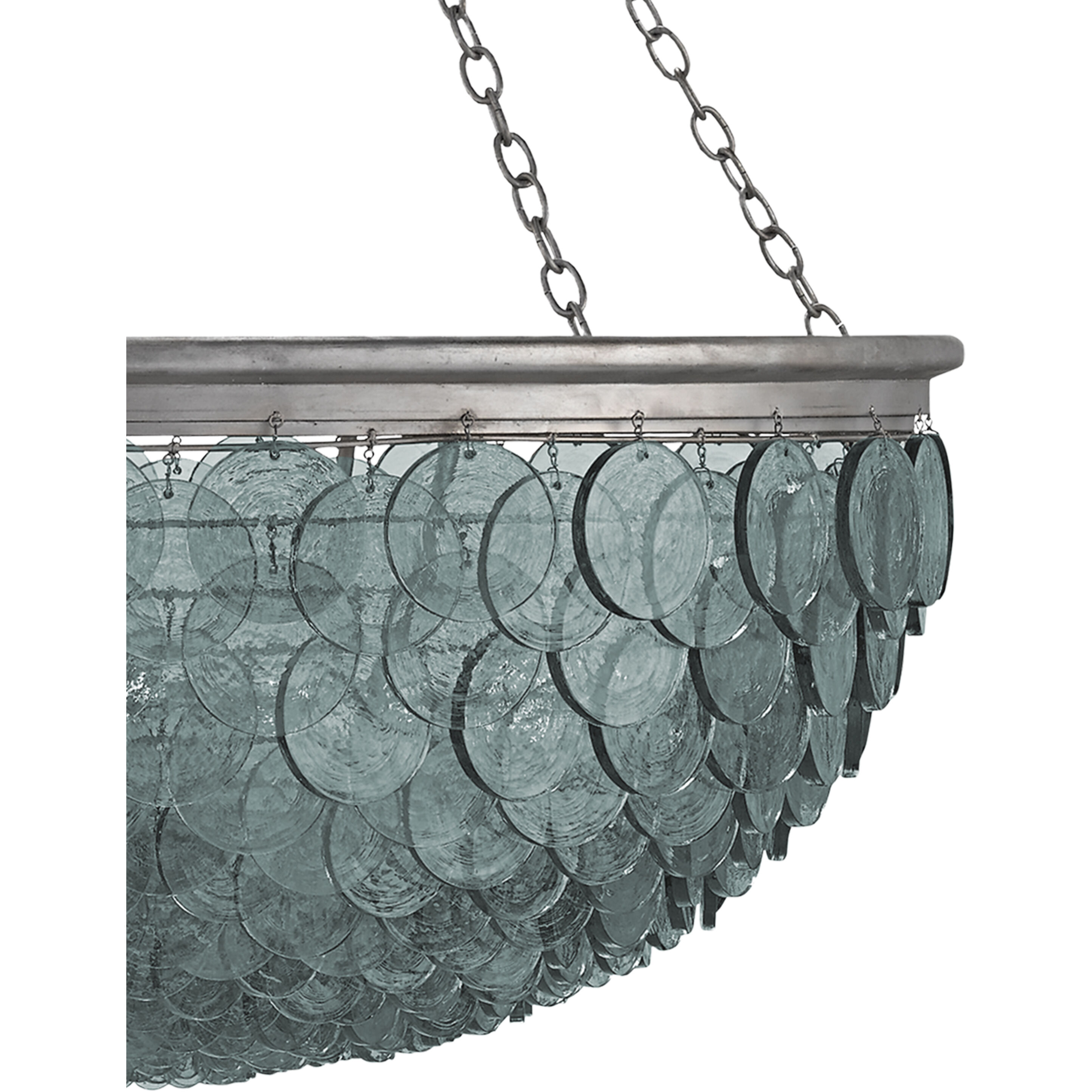 Quorum 20 Light 50 inch Silver Leaf Chandelier Ceiling Light, Large