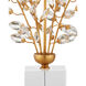 Forget-me-not 32.25 inch 75 watt Chinois Gold Leaf Table Lamp Portable Light