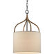 Dunning 1 Light 15.5 inch Blacksmith/Natural Pendant Ceiling Light