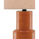 Janeen 31 inch 150 watt Orange/Satin Black Table Lamp Portable Light