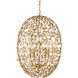 Secret Garden 4 Light 20.5 inch Clear/Contemporary Gold Leaf/Contemporary Gold Chandelier Ceiling Light