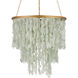 Verre de Mer 1 Light 24.75 inch Seaglass/Contemporary Gold Chandelier Ceiling Light, Medium