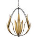 Endymion 1 Light 26 inch Aged Steel/Brass/White Chandelier Ceiling Light