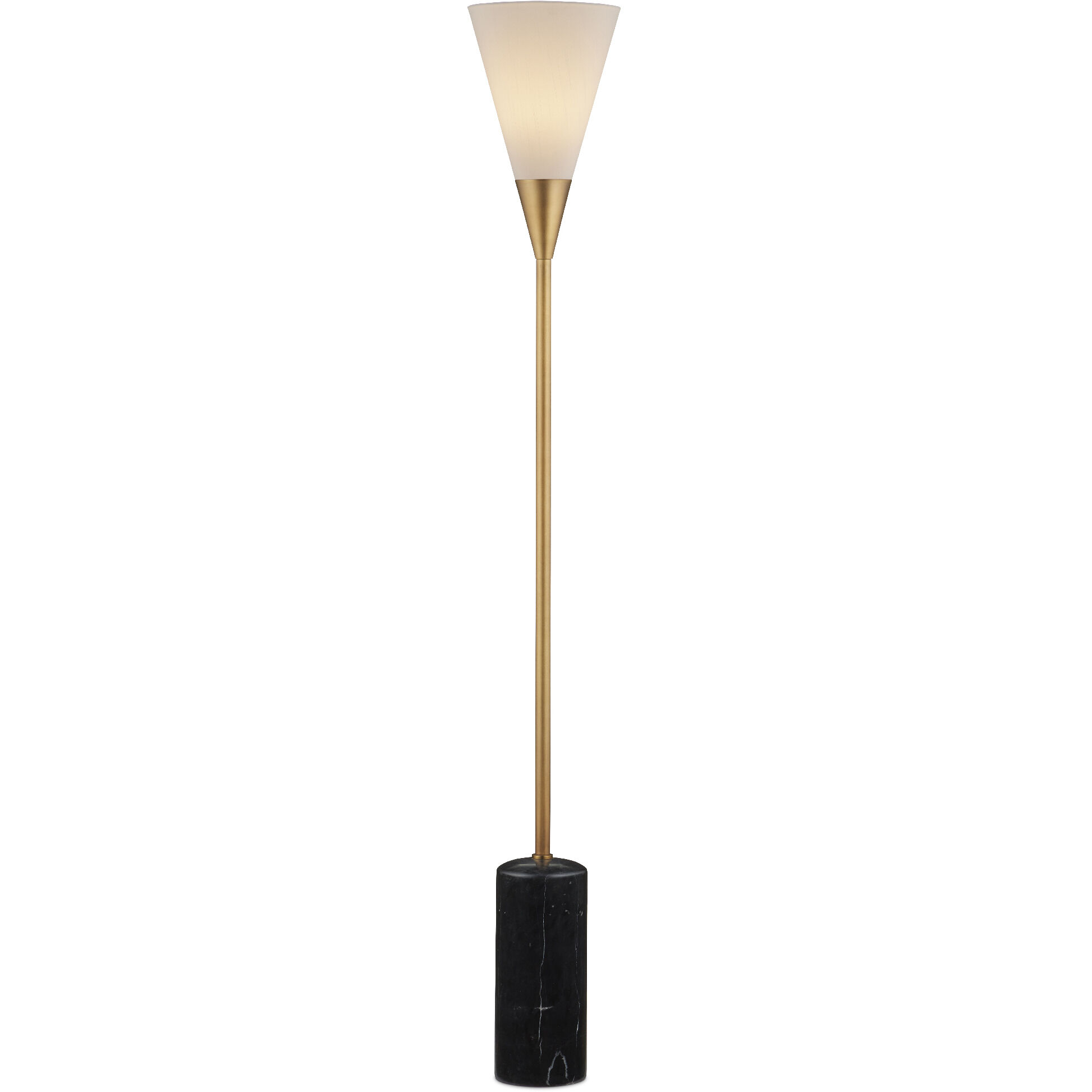 Martini 68 inch 9 watt Black/Brushed Brass Floor Lamp Portable Light
