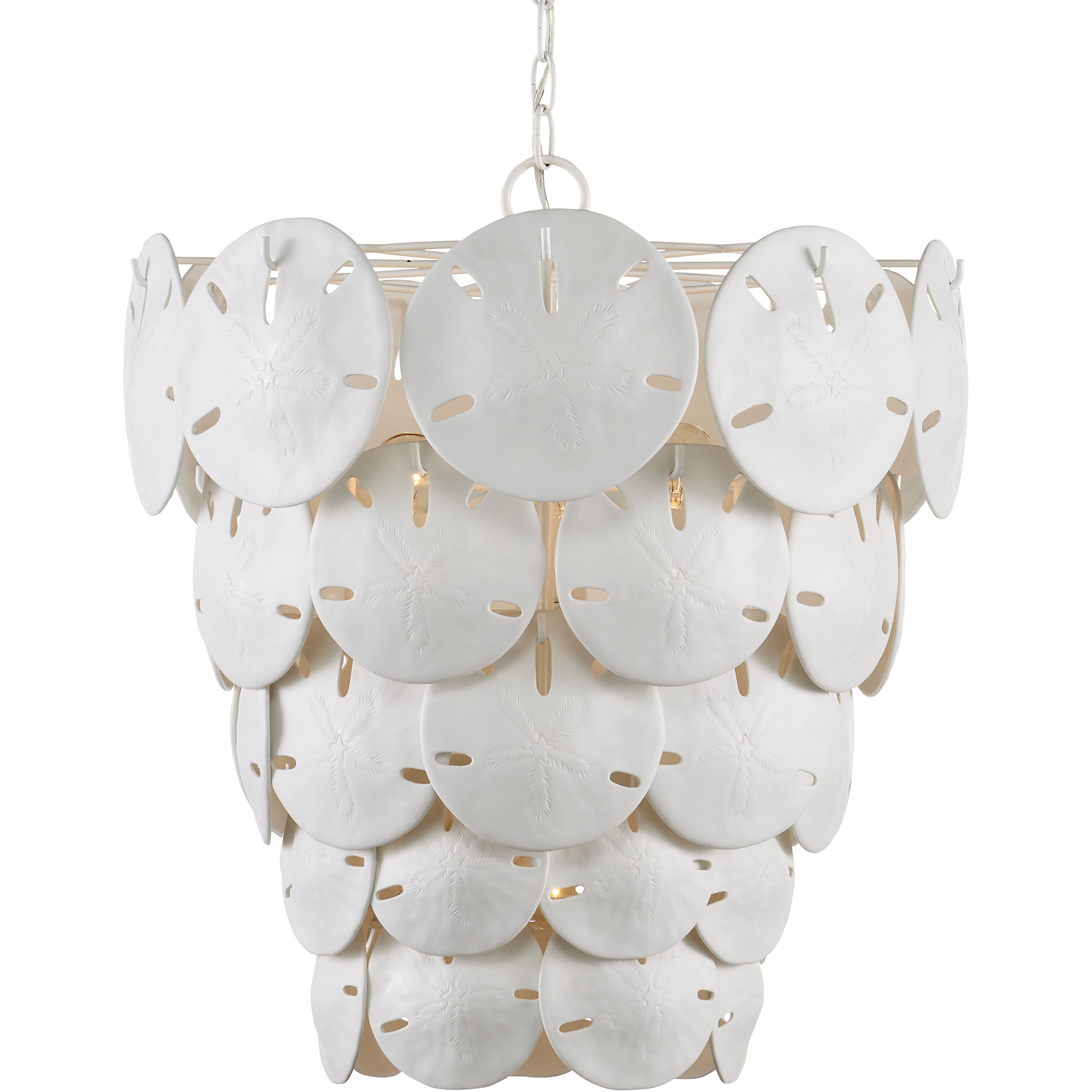 Tulum 5 Light 20 inch Sugar White and White Chandelier Ceiling Light, Marjorie Skouras Collection
