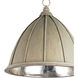 Fenchurch 1 Light 23 inch Oyster Cream/Silver Leaf Pendant Ceiling Light