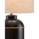 London 27.5 inch 150 watt Black/Gold Table Lamp Portable Light