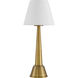 Saunter 15 inch 2.8 watt Brass Cordless Table Lamp Portable Light