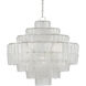 Sommelier 8 Light 27 inch Contemporary Silver Leaf/Opaque White Chandelier Ceiling Light