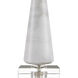 Edelmar 29.5 inch 150 watt White/Clear/Natural Brass Table Lamp Portable Light
