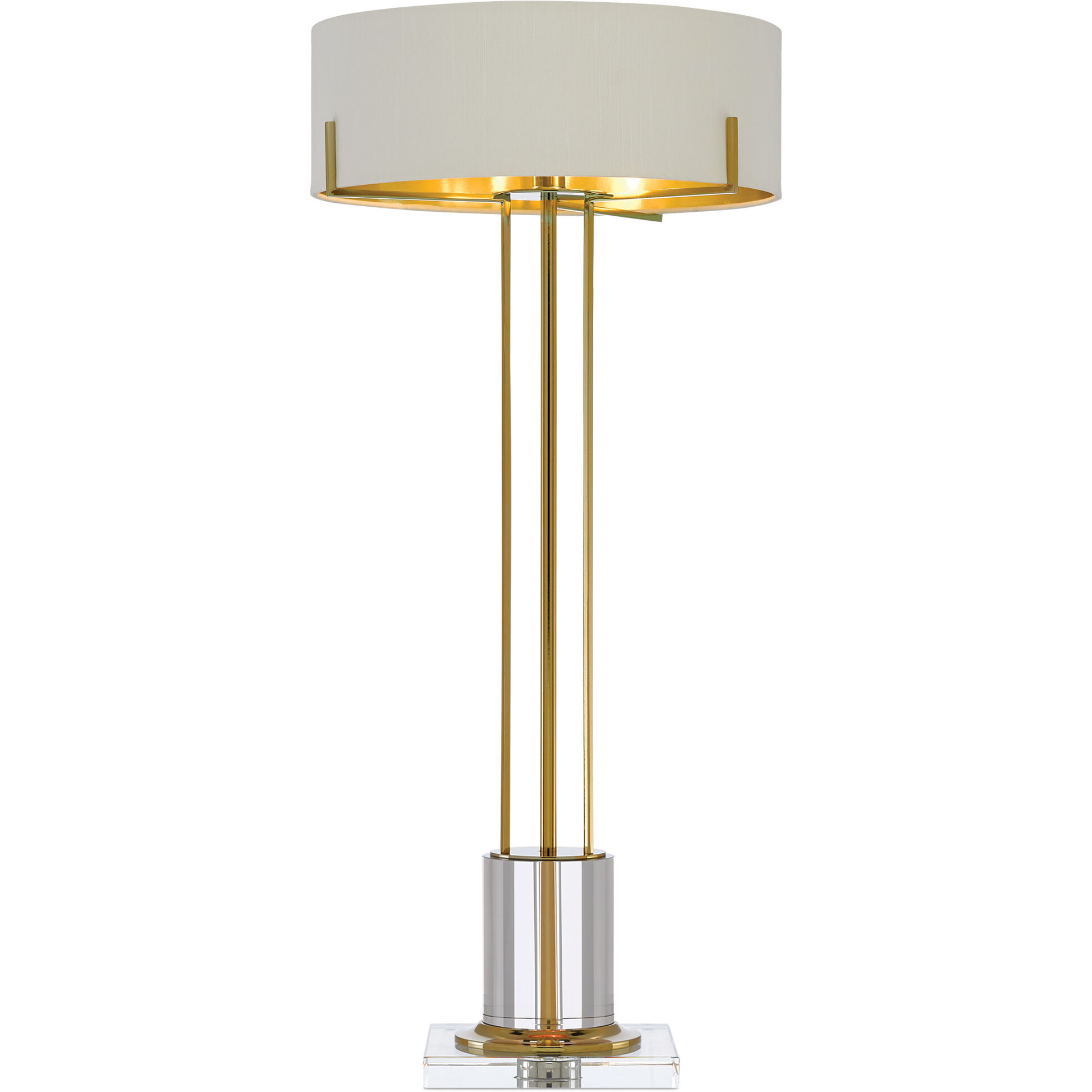 Winsland 31.5 inch 9 watt Polished Brass/Clear Table Lamp Portable Light
