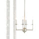 Arietta 4 Light 22 inch Mother of Pearl/Contemporary Silver Leaf Chandelier Ceiling Light