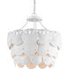Tulum 3 Light 20 inch Sugar White/White Chandelier Ceiling Light, Marjorie Skouras Collection