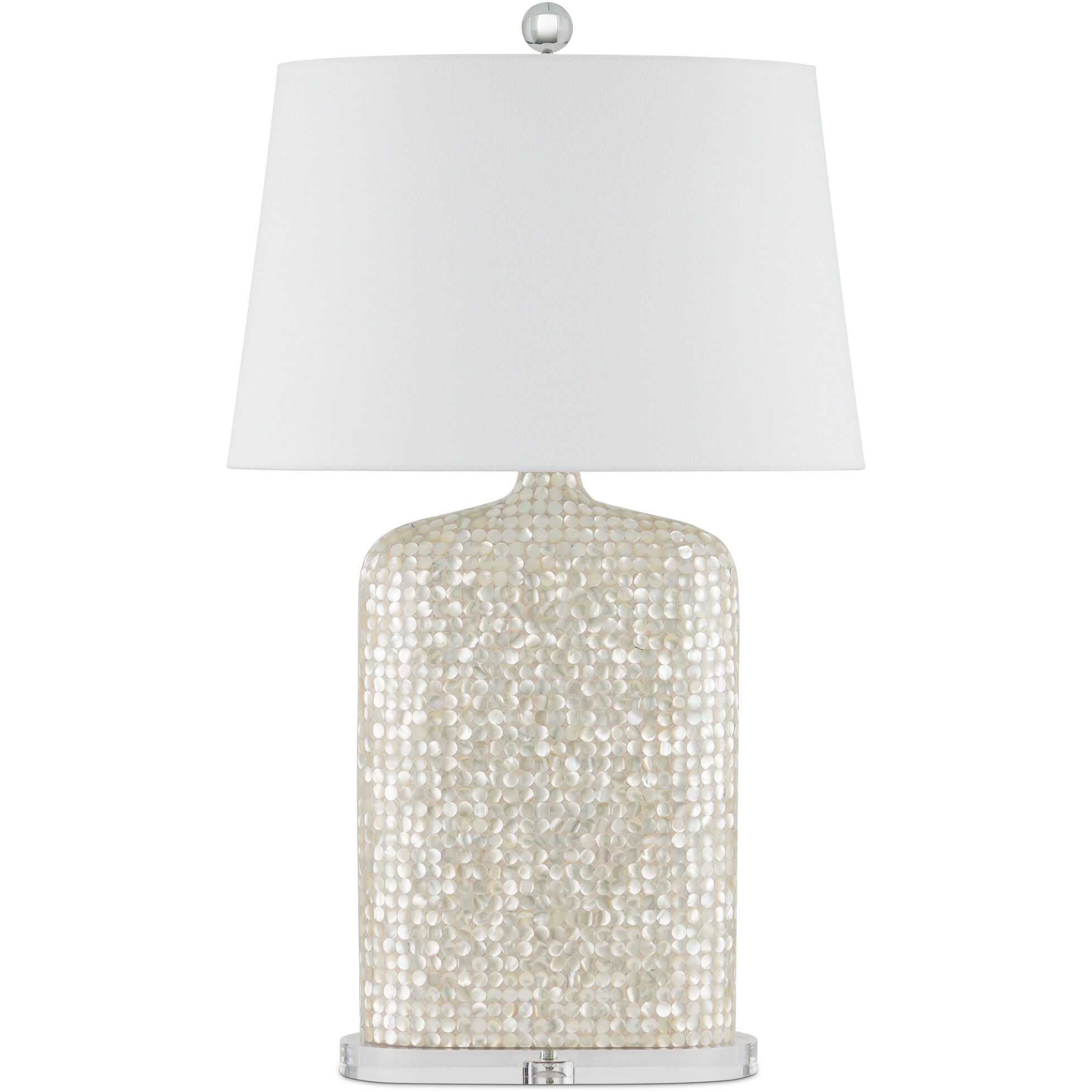 Gerri Dot 31.5 inch 150 watt White/Clear Table Lamp Portable Light