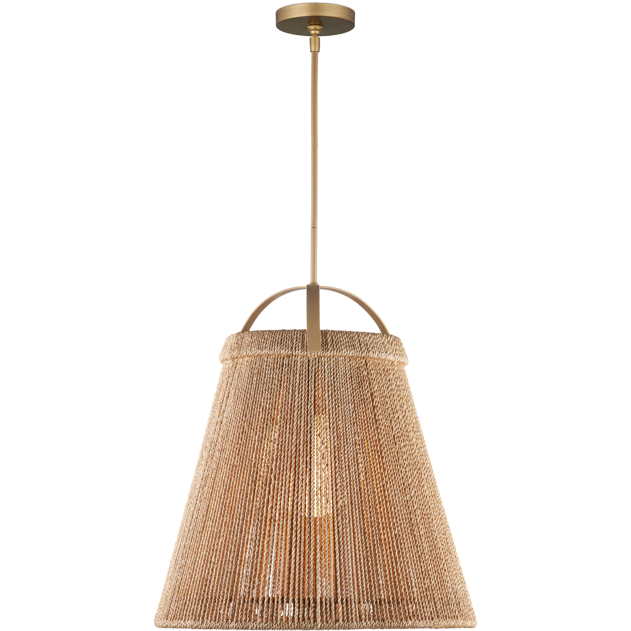 Parnell 1 Light 24 inch Natural/Frosted White/Beige Pendant Ceiling Light, Medium