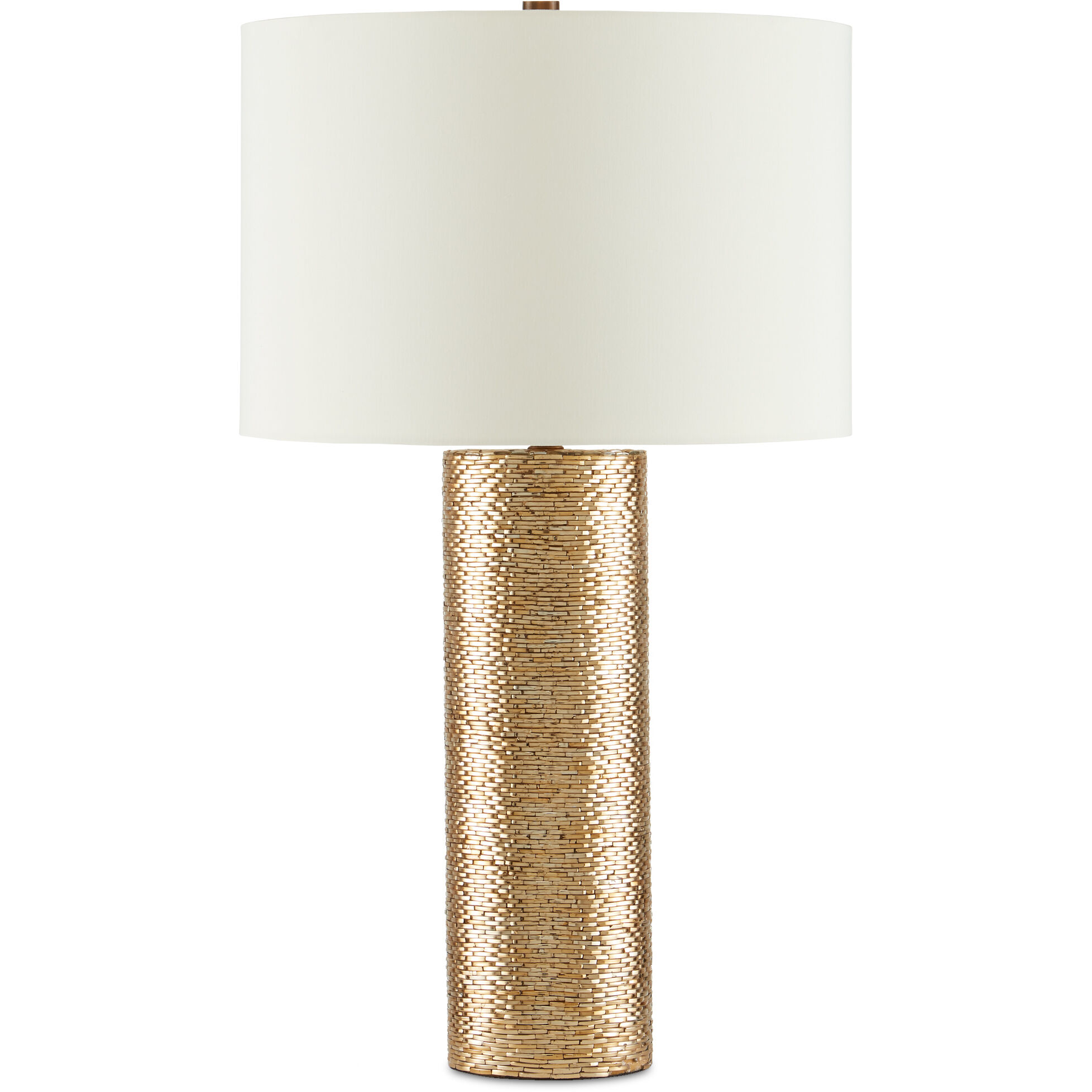Glimmer 31 inch 150 watt Gold Table Lamp Portable Light