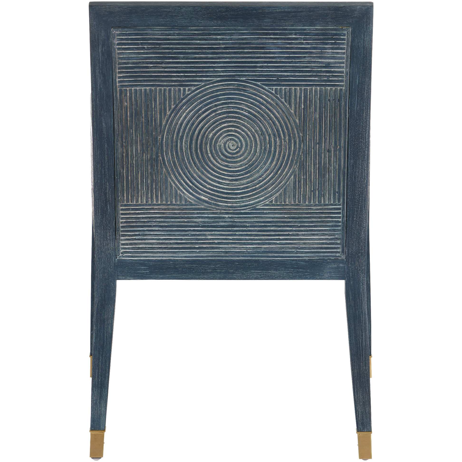 Santos Vintage Navy/Performance Barrett Dusk/Satin Brass Armchair