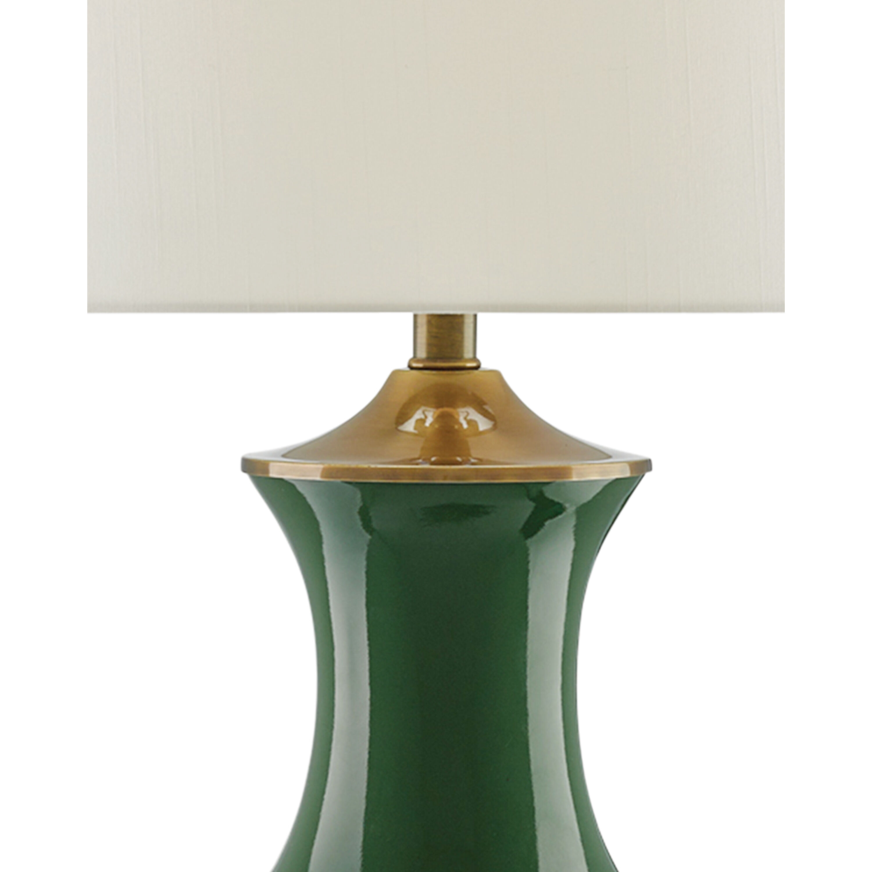 Lilou 31.5 inch 150 watt Green/Antique Brass Table Lamp Portable Light