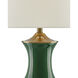 Lilou 31.5 inch 150 watt Green/Antique Brass Table Lamp Portable Light