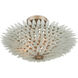 Dahlia 3 Light 22 inch Frosted/Contemporary Silver Semi-Flush Mount Ceiling Light
