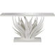 Agave 60.25 inch Gesso White and Mirror Console Table, Marjorie Skouras Collection