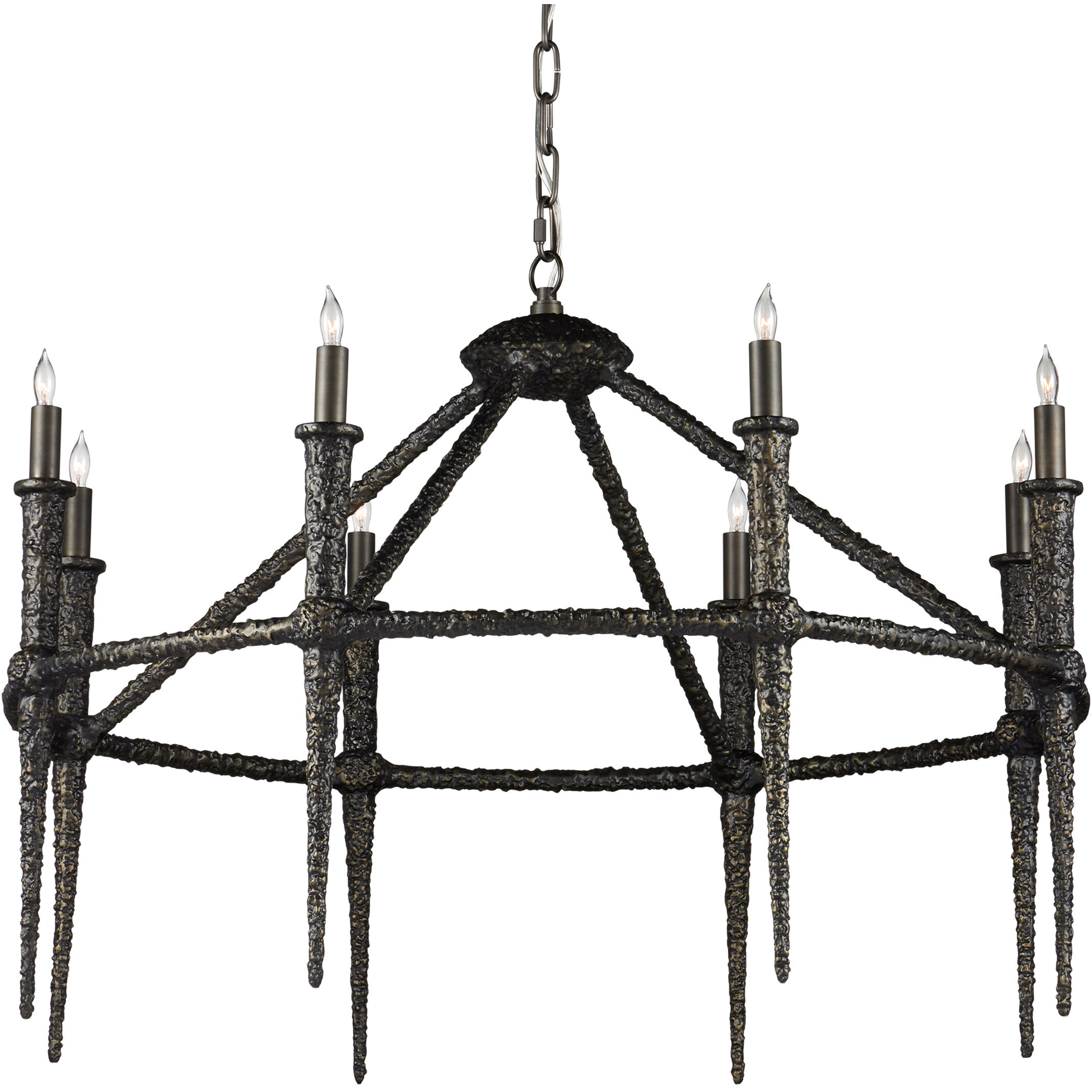 Blackthorn 8 Light 36.5 inch Aged Bronze Chandelier Ceiling Light
