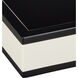Ivory Lacquer Ivory/Black Trays, Set of 2