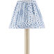 Lenore Blue/Ivory Tapered Chandelier Shade