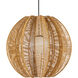 Barbary 1 Light 33.25 inch Natural/Black/Frosted White Outdoor Pendant