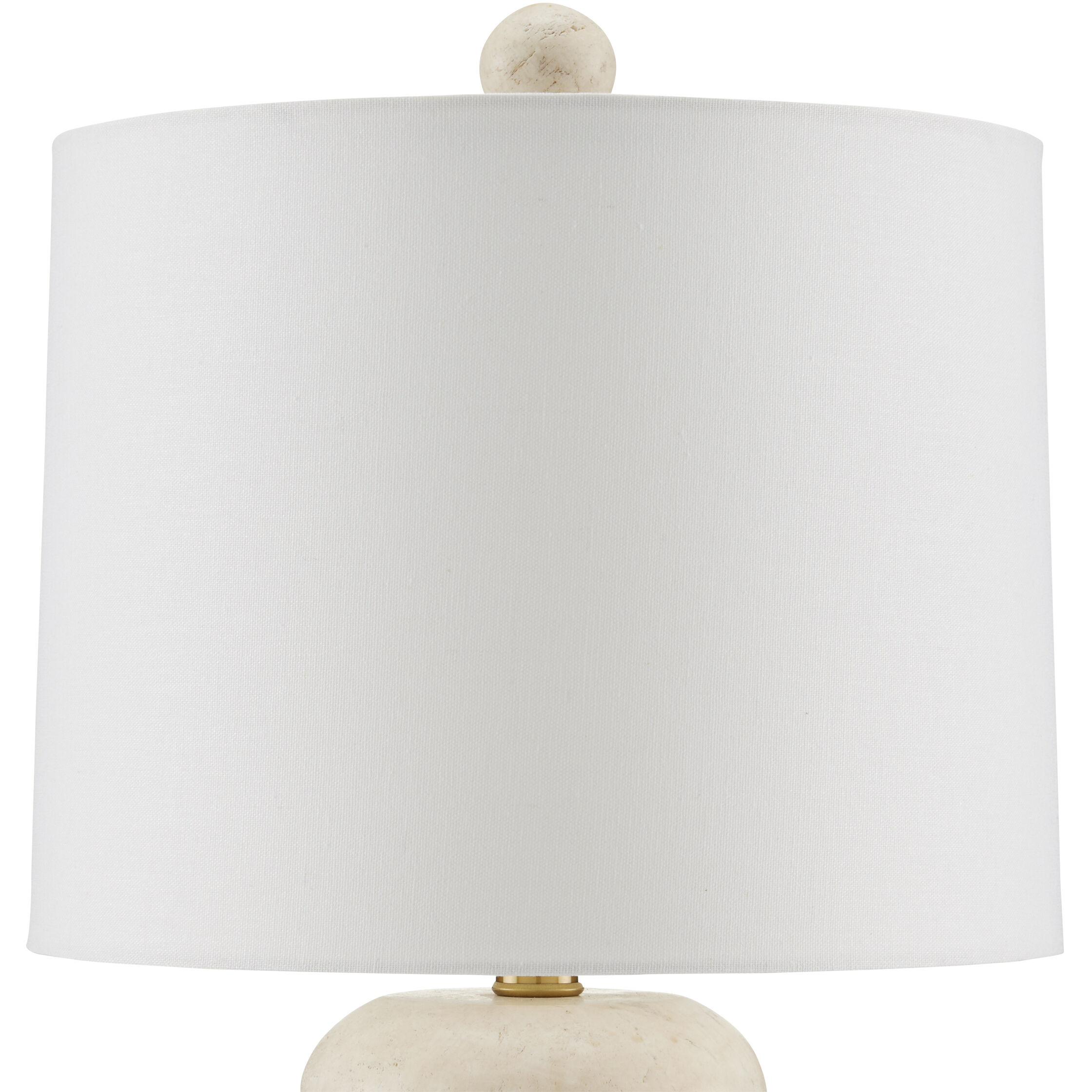 Girault 20.5 inch 150 watt Beige and Antique Brass Table Lamp Portable Light